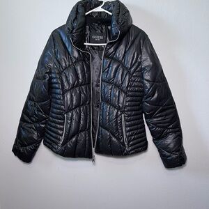 GUESS Black Quilted Women's Jacket